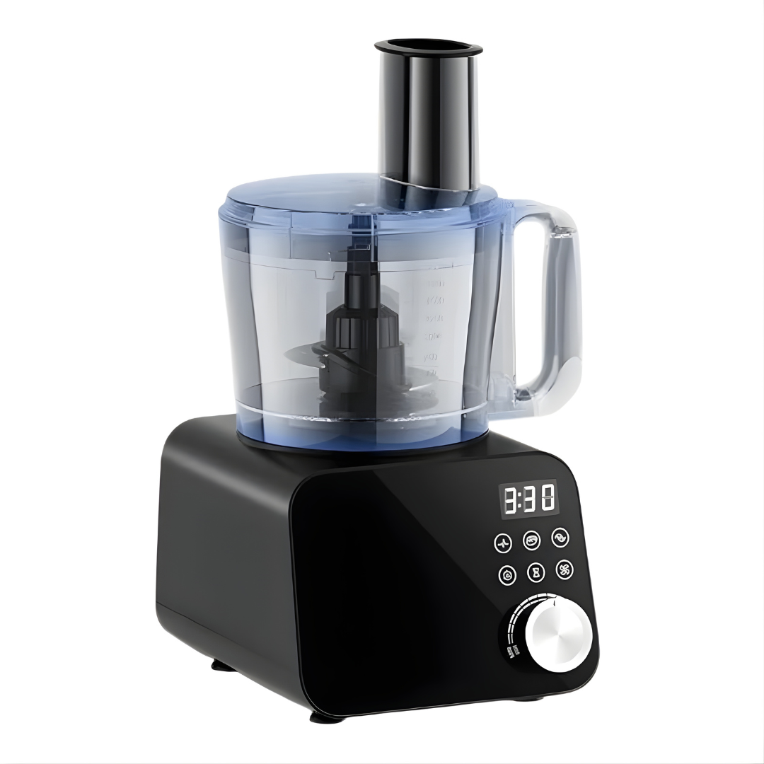 12-Cup Food Processor with 600W Motor, 6 Programs & 11 Speeds