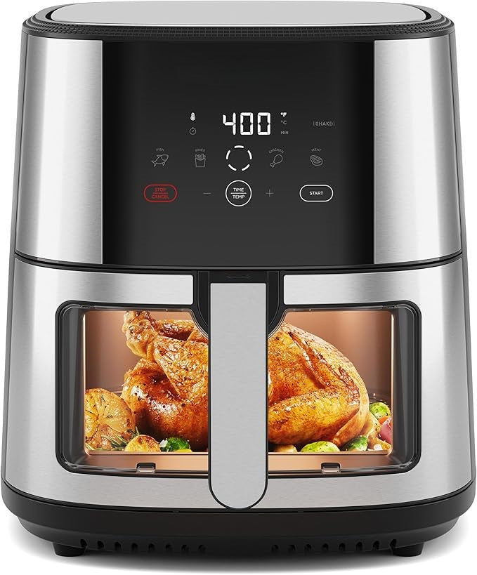 Digital 8 Quart Air Fryer with Touch Presets and Nonstick Basket
