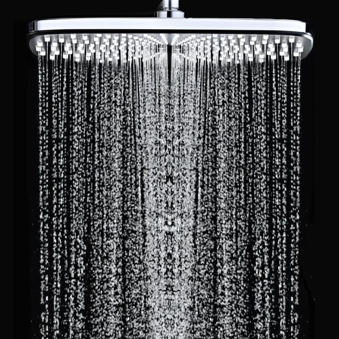 Square Rainfall Shower System with 10 Mode Handheld, 2.5 GPM