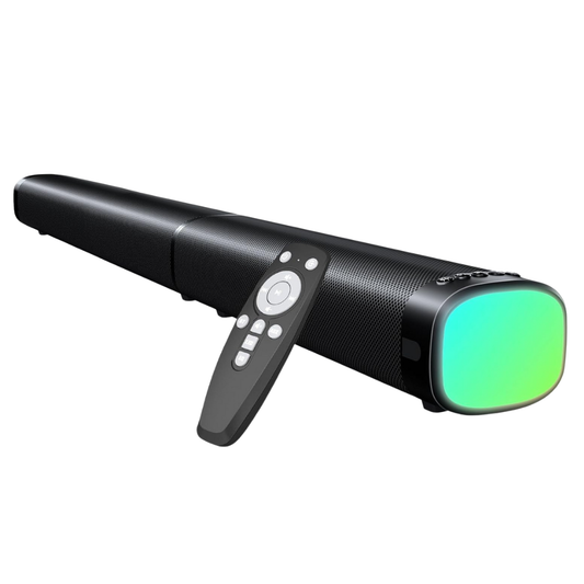 100W Sound Bar for Smart TV with RGB Lights, Bluetooth, Detachable
