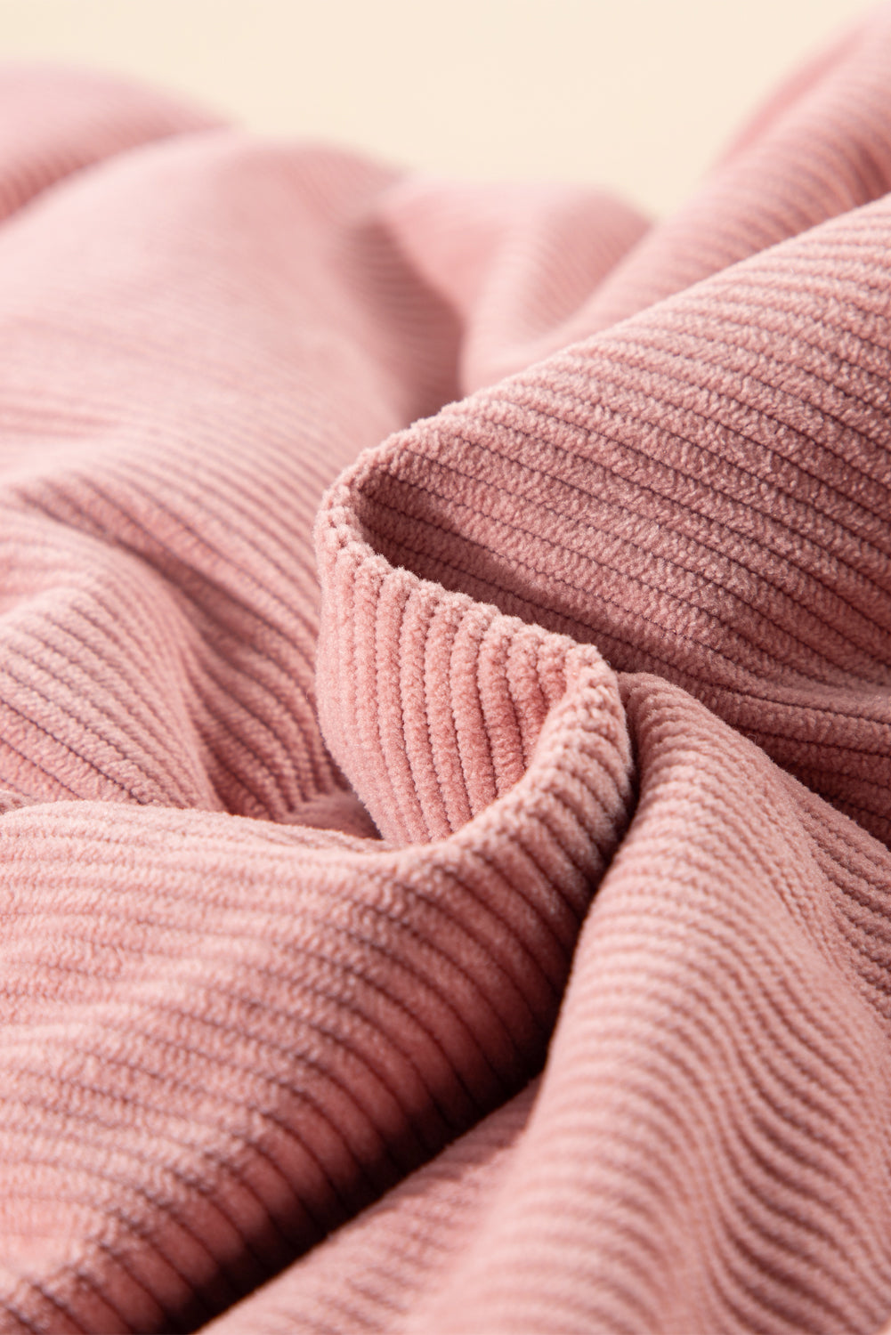 Vest fløjl rosa vatteret ståkrave lynlås efterår vinter