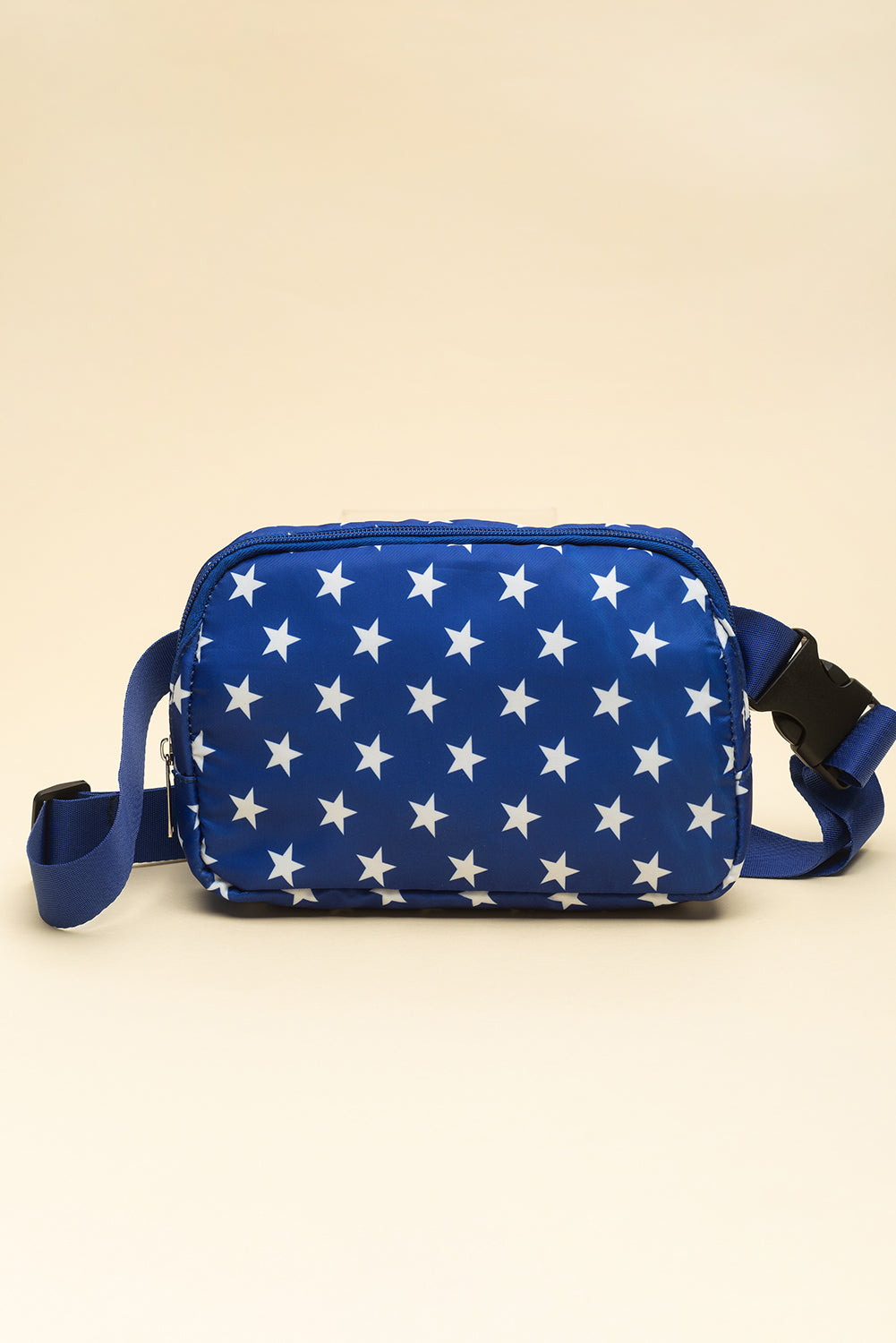 Nylon skuldertaske med stjerner, ideel til patriotiske begivenheder