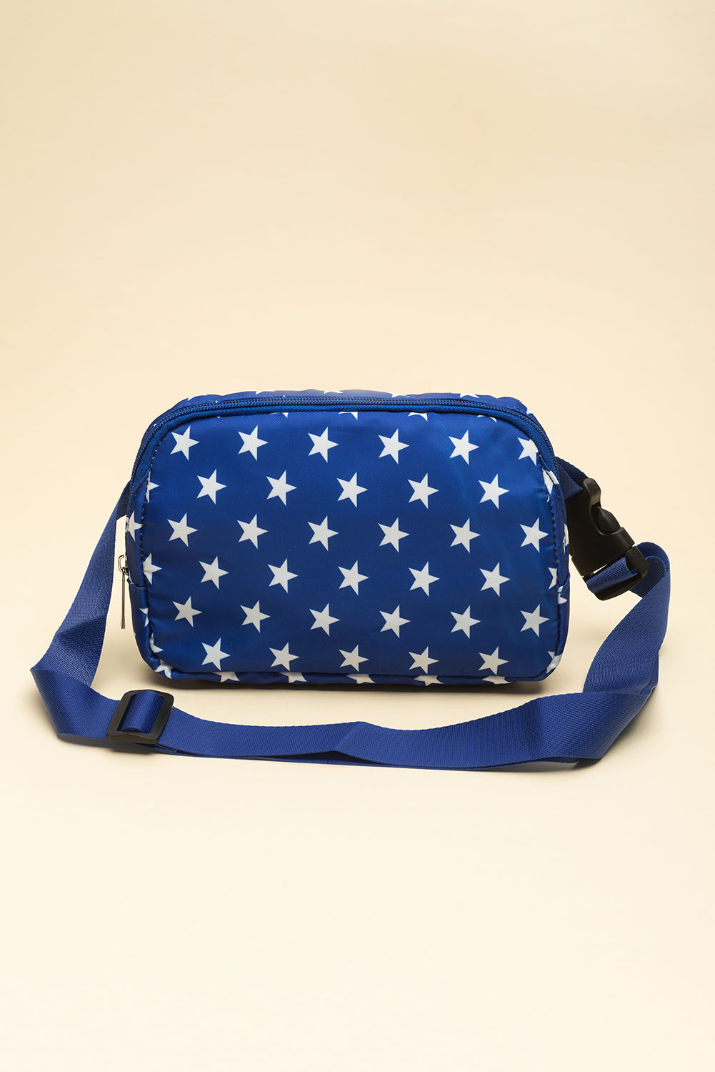 Nylon skuldertaske med stjerner, ideel til patriotiske begivenheder
