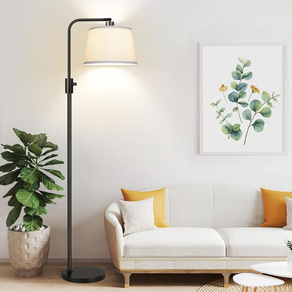 Dimmable Arc Floor Lamp with Different Shades, LED Bulb Included