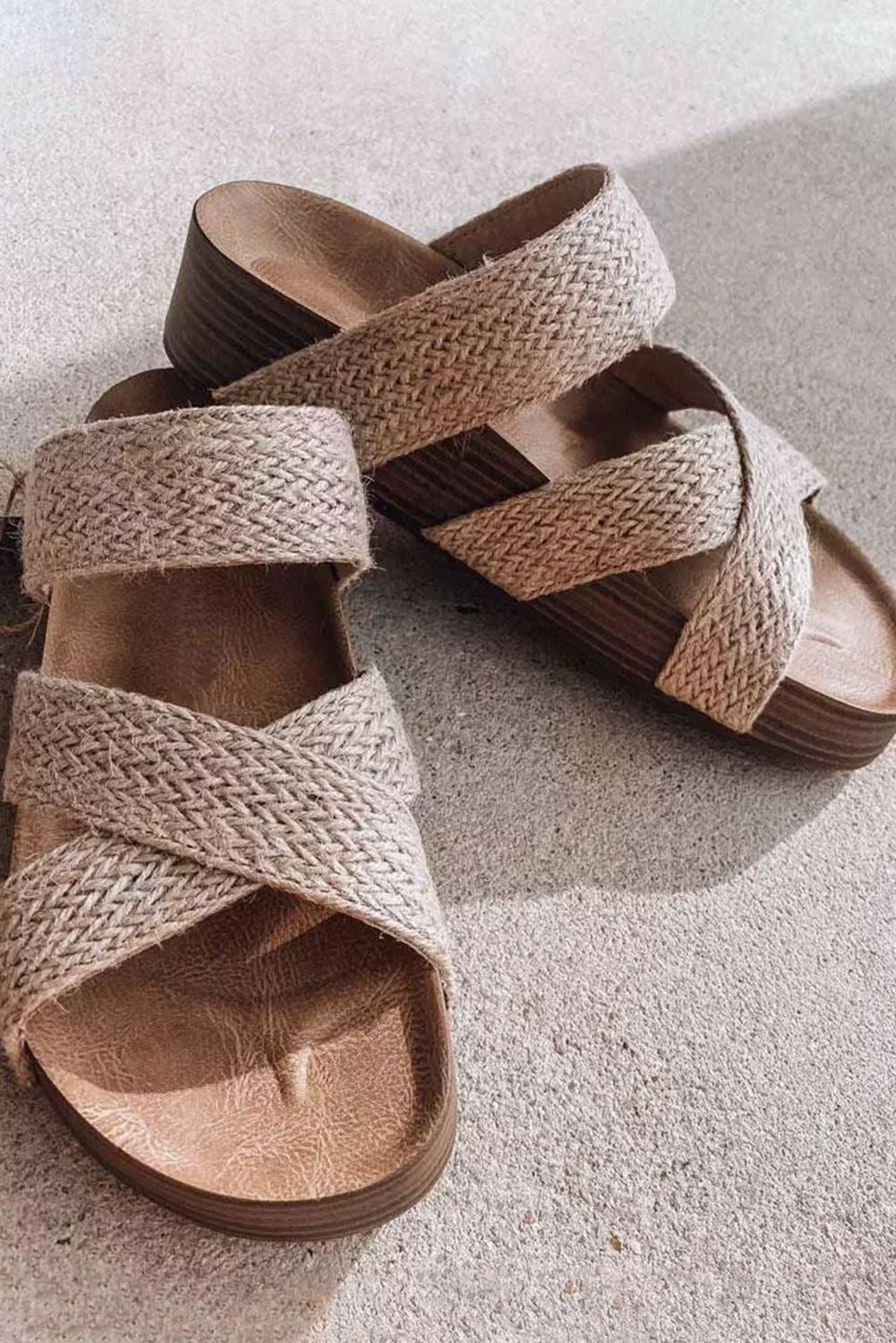 Slippers vævet syntetisk slip-on til sommer og fritid