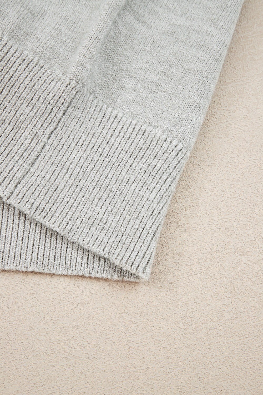 Sweater lysegrå blonde patchwork efterår viskose mix