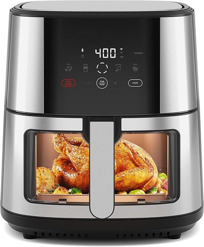 Digital 8 Quart Air Fryer with Touch Presets and Nonstick Basket