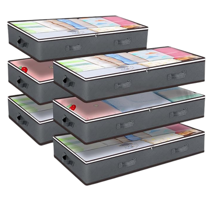 90L Under Bed Storage Bins with Zipper Lid, Foldable Fabric Bag