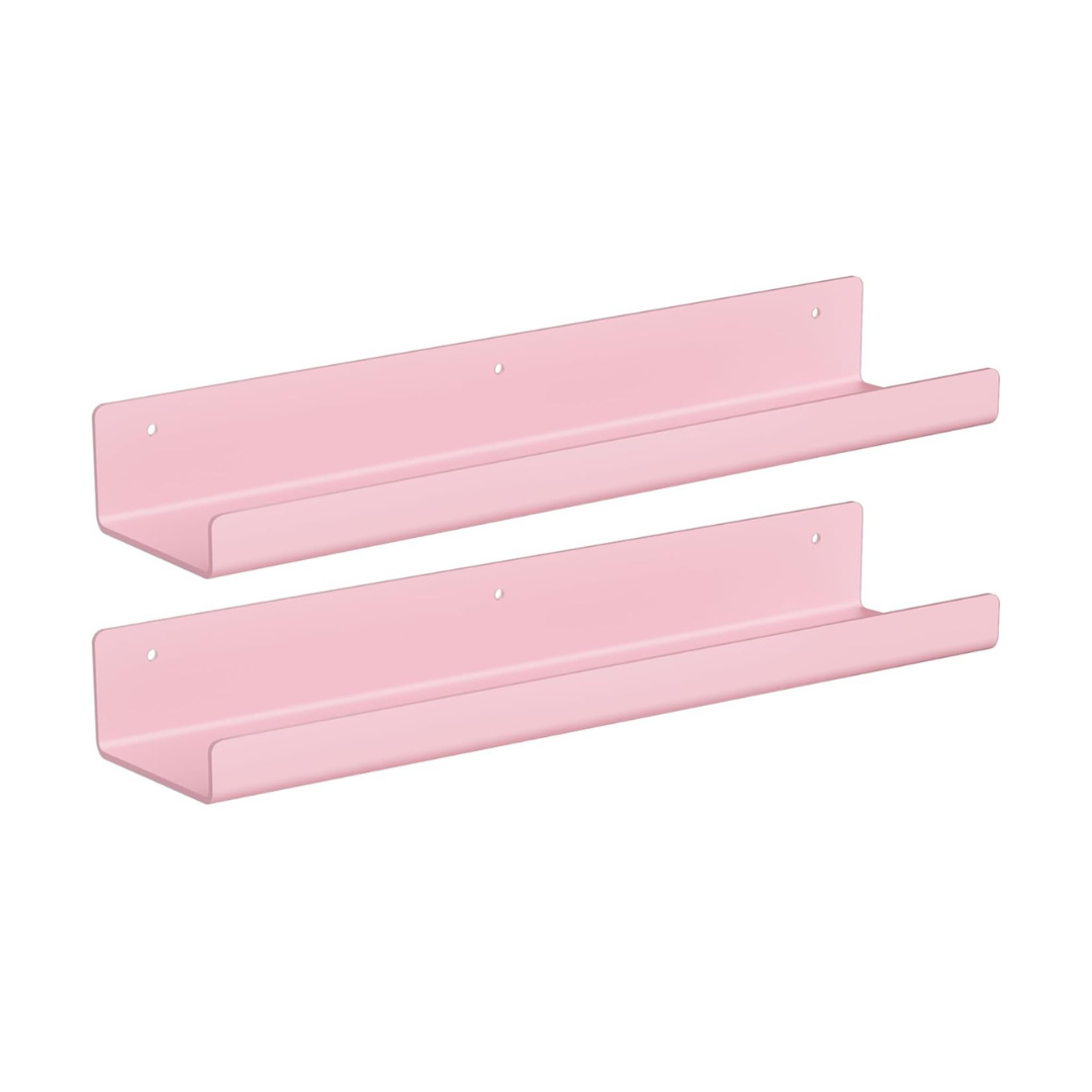 Acrylic Wall Shelves 15 Inch Floating Bathroom Organizer Set