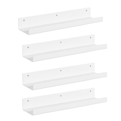 Acrylic Wall Shelves 15 Inch Floating Bathroom Organizer Set