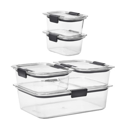Airtight Food Storage Containers, Leak-Resistant Stackable Set
