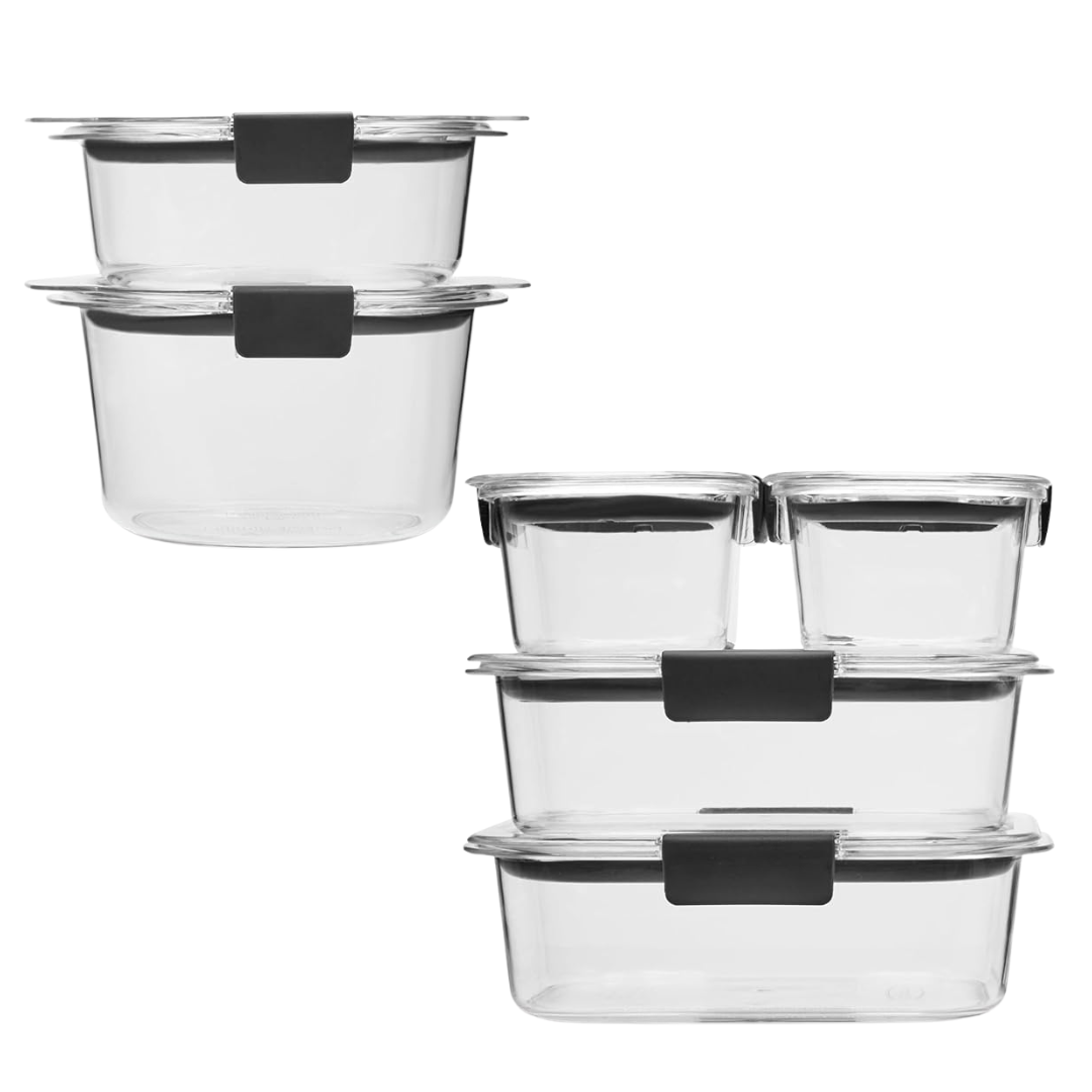 Airtight Food Storage Containers, Leak-Resistant Stackable Set