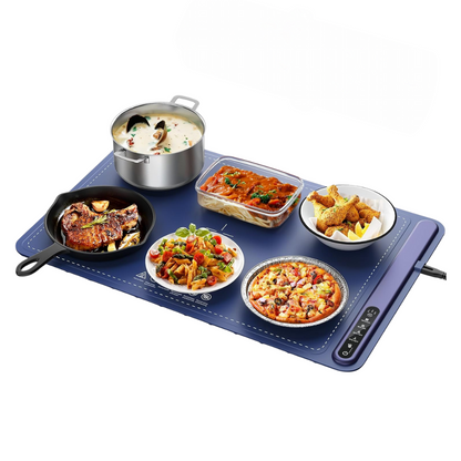 Electric Food Warming Tray with 4 Heat Levels and Timer Control