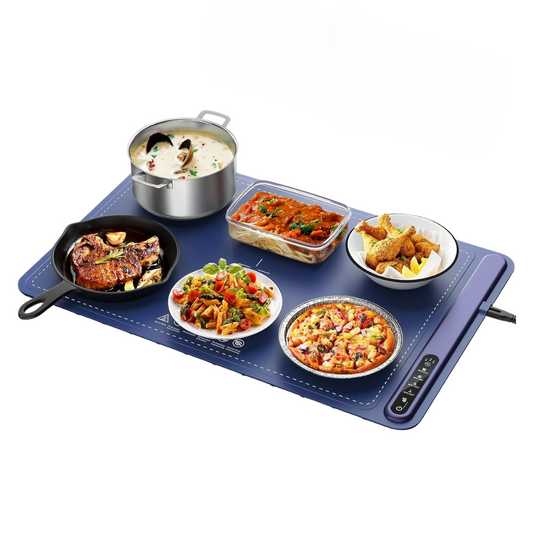 Electric Food Warming Tray with 4 Heat Levels and Timer Control