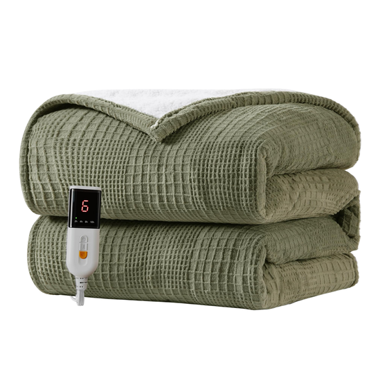 Electric Heated Blanket with Adjustable Heat Levels & Timer Control