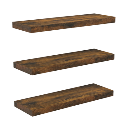 Floating Wall Shelves 3-Pack Wood Shelves for Home Organization