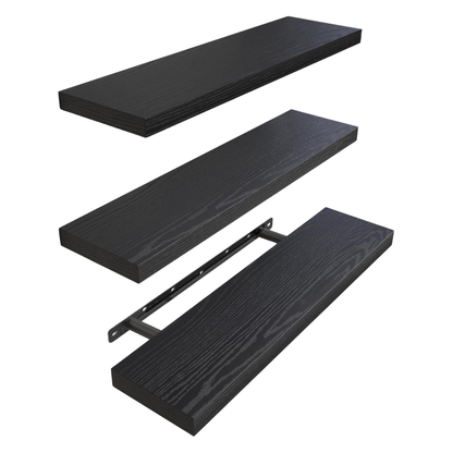Floating Wall Shelves 3-Pack Wood Shelves for Home Organization