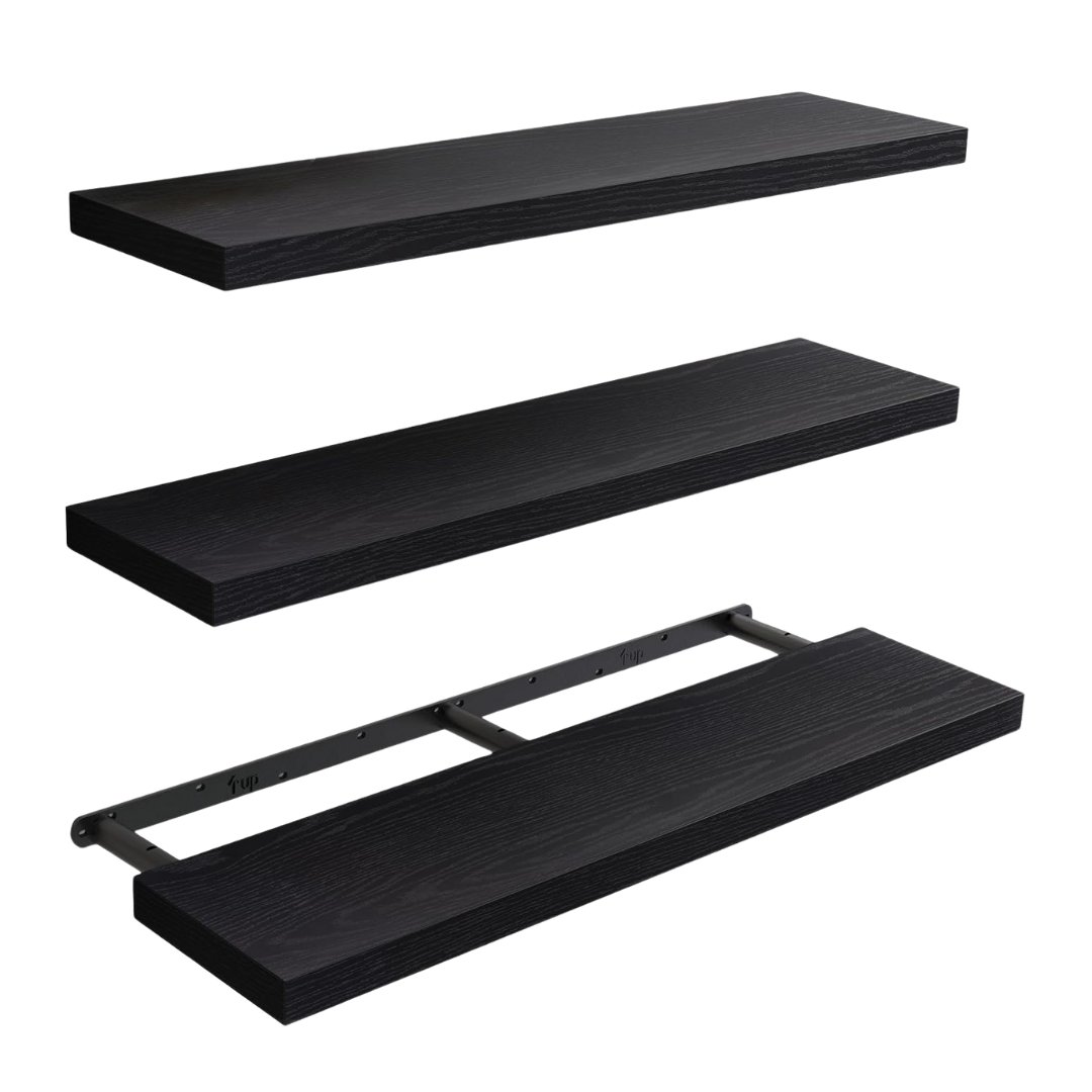 Floating Wall Shelves 3-Pack Wood Shelves for Home Organization