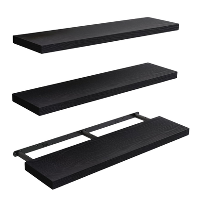 Floating Wall Shelves 3-Pack Wood Shelves for Home Organization