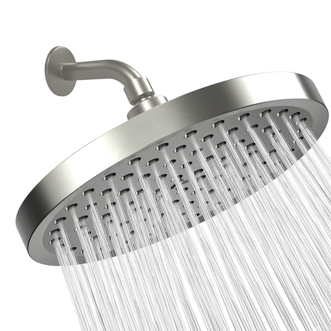 High Pressure Rainfall Shower Head Adjustable Swivel for Full Coverage
