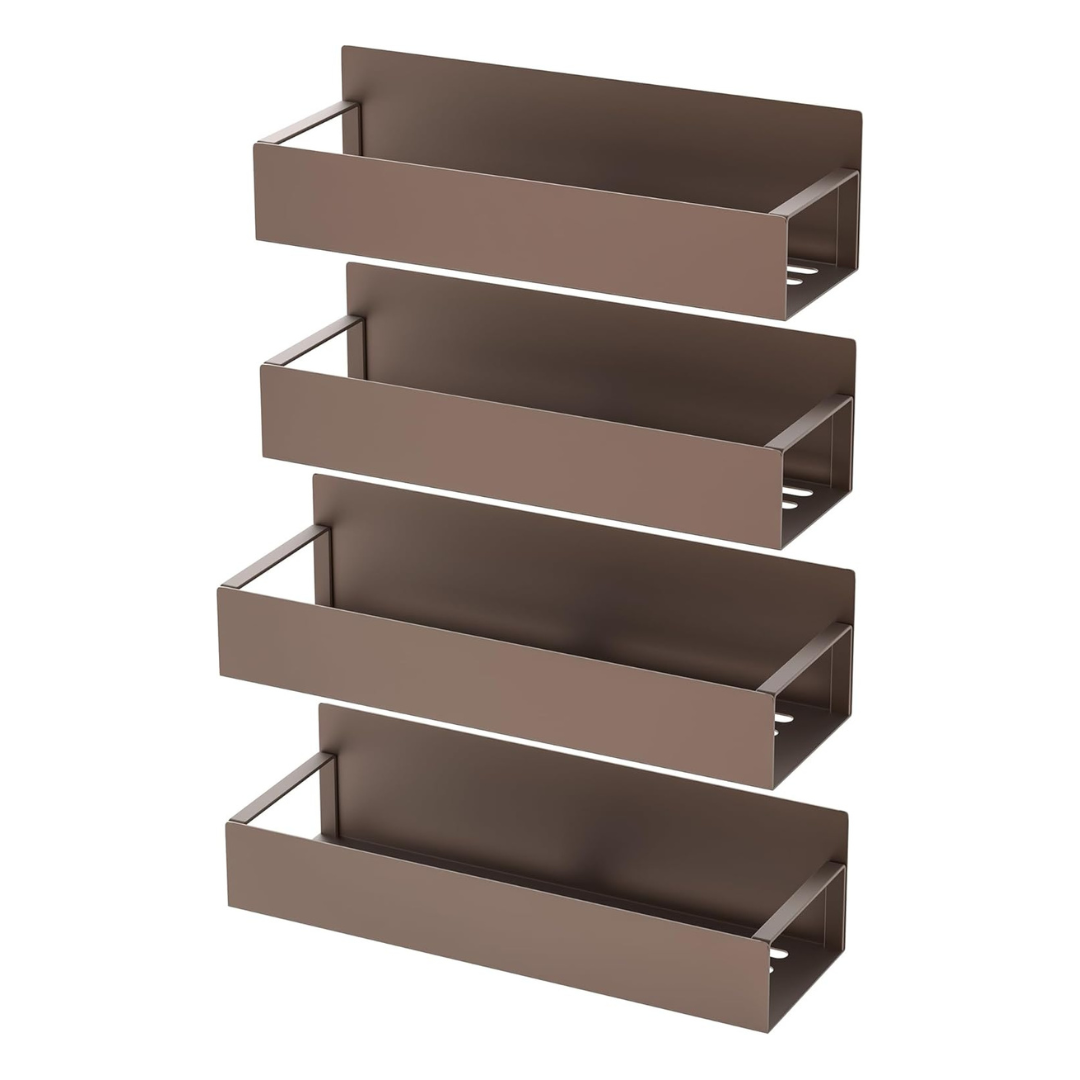 Magnetic 4-Tier Metal Spice Rack Organizer for Refrigerator