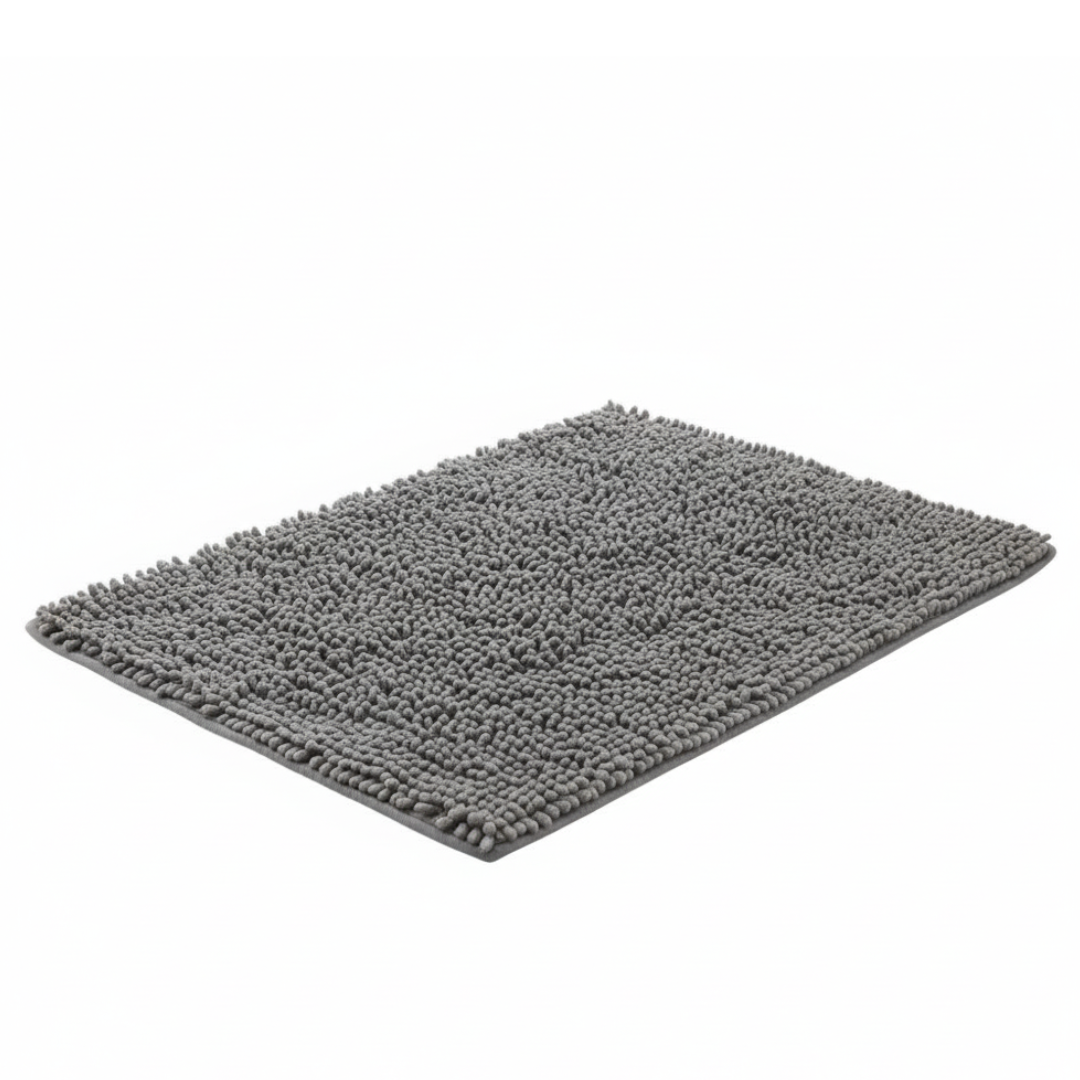 High Pile Chenille Bath Mat Quick Dry Microfiber with TPR Backing