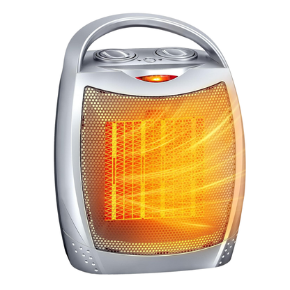 Portable Ceramic Space Heater with Thermostat, Fan, and Auto Shutoff