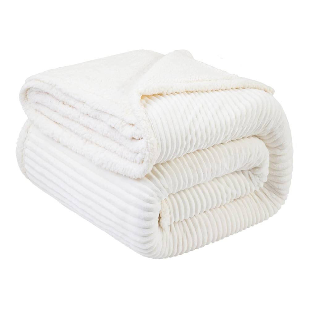 Sherpa Fleece Blanket – Soft Microfiber for Beds and Couches