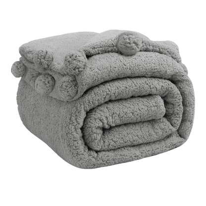 Sherpa Fleece Blanket – Soft Microfiber for Beds and Couches