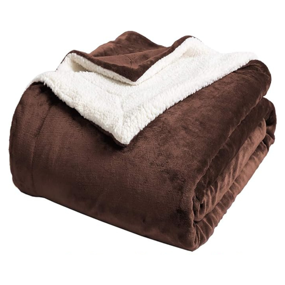 Sherpa Fleece Blanket – Soft Microfiber for Beds and Couches