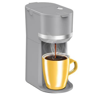 Single Serve Coffee Maker for K-Cup & Ground Coffee, Fast Brew