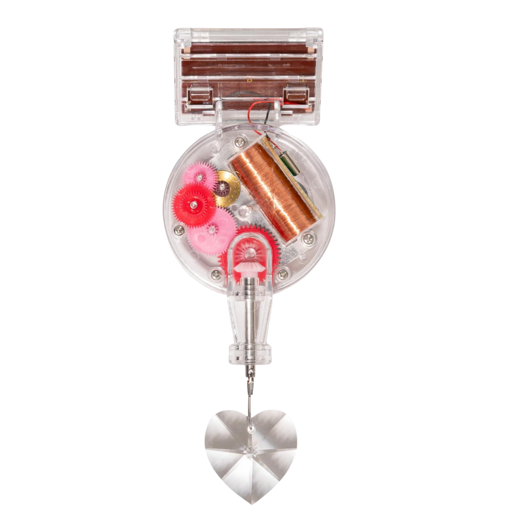 Solar Powered Prism Suncatcher Window Spinner, Hanging Mount