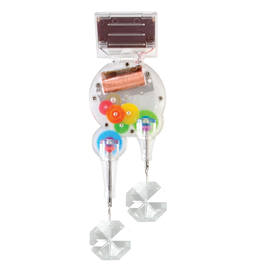 Solar Powered Prism Suncatcher Window Spinner, Hanging Mount