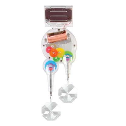 Solar Powered Prism Suncatcher Window Spinner, Hanging Mount