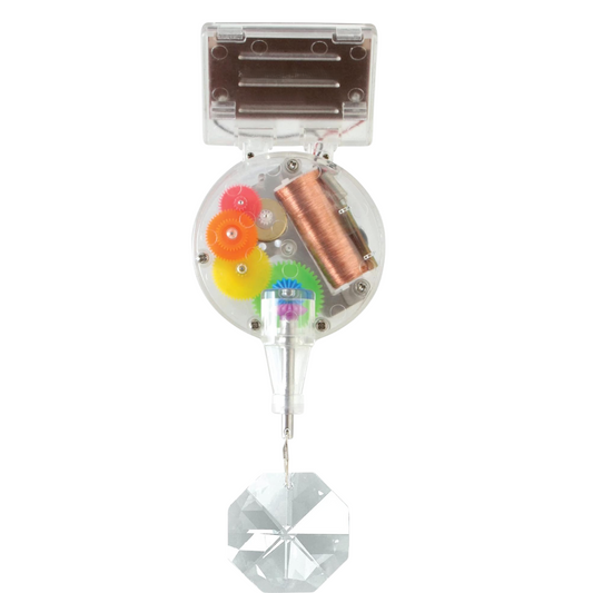 Solar Powered Prism Suncatcher Window Spinner, Hanging Mount