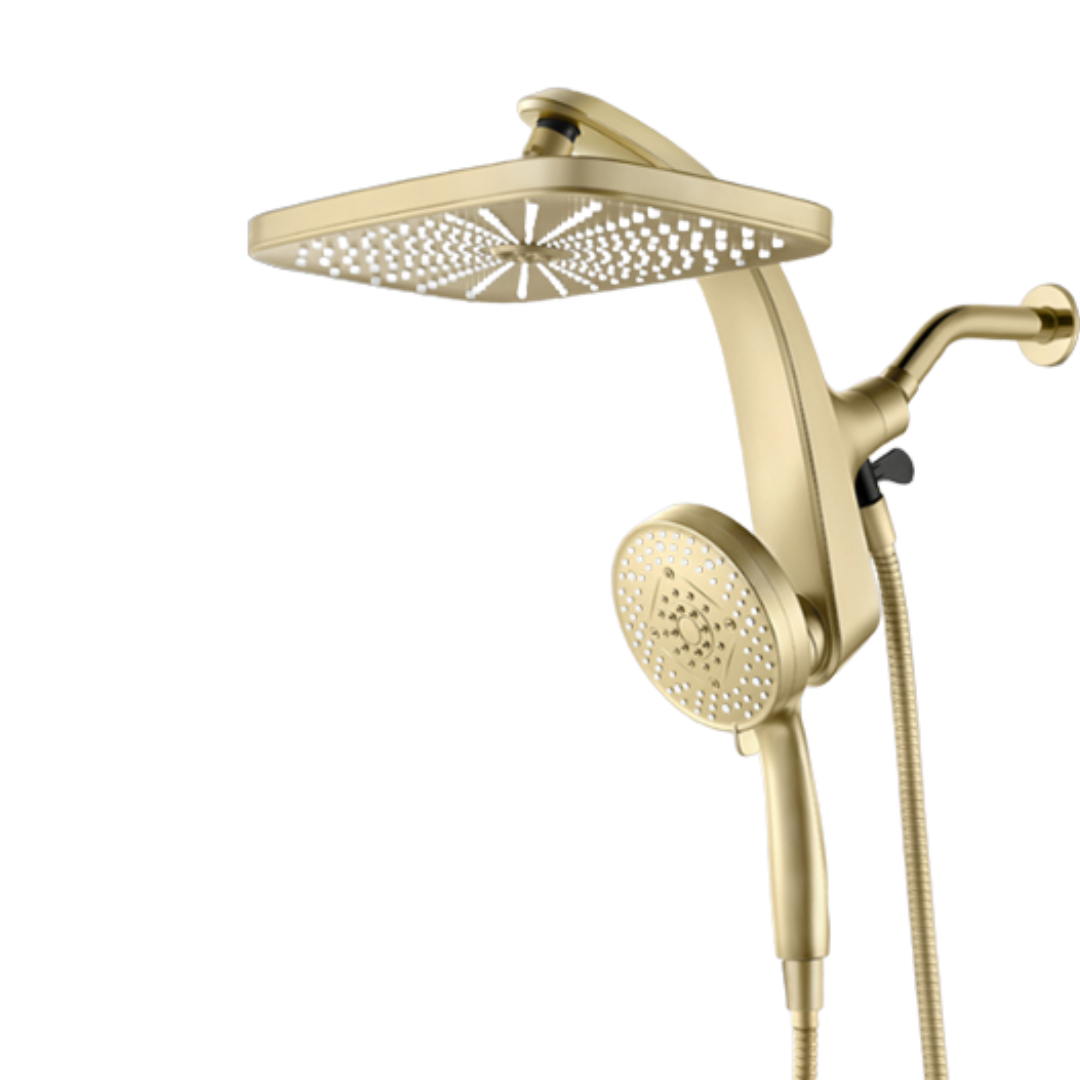 Square Rainfall Shower System with 10 Mode Handheld, 2.5 GPM