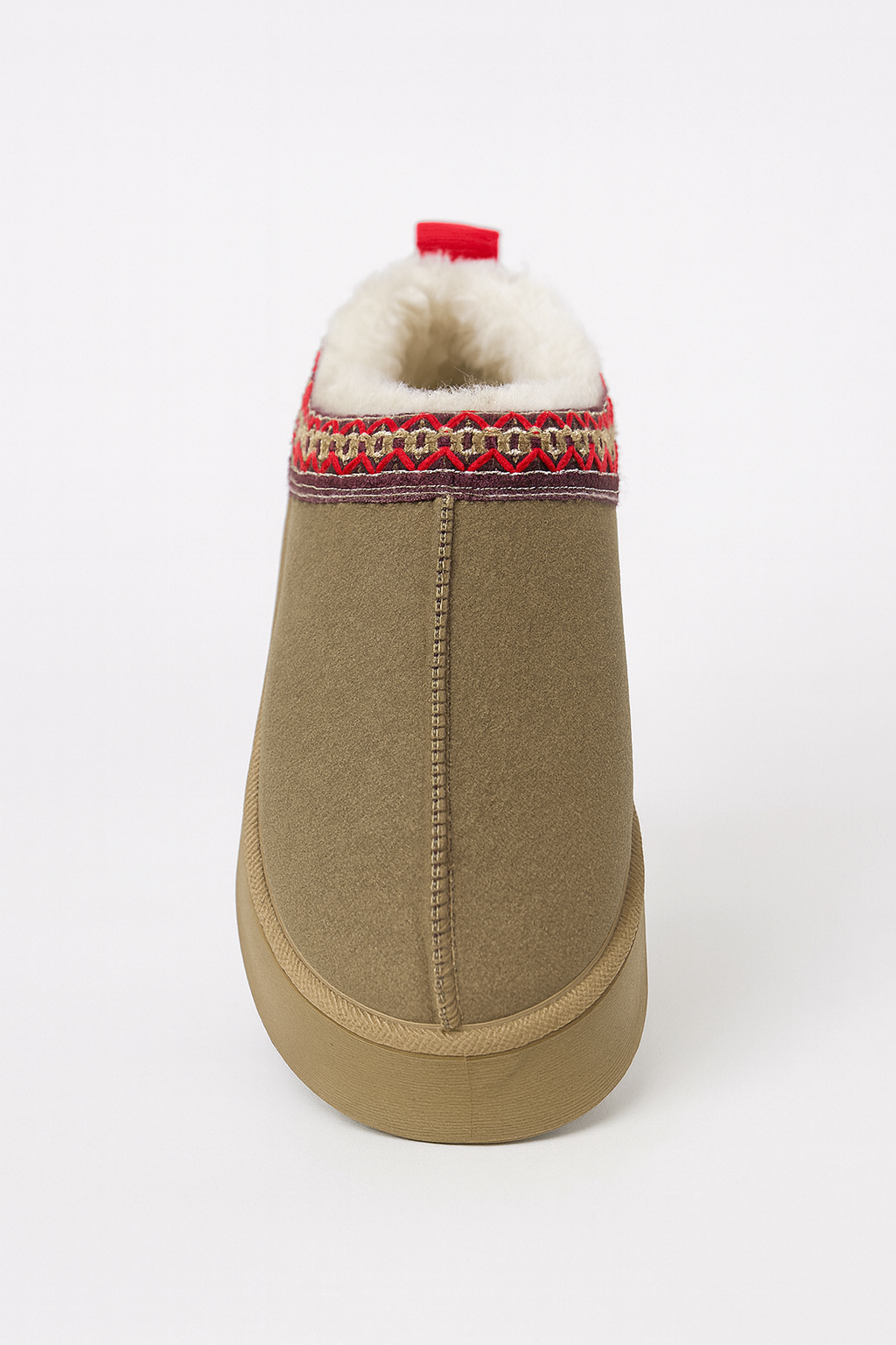 Støvler grøn forede slip-on vinter polyester med mønster