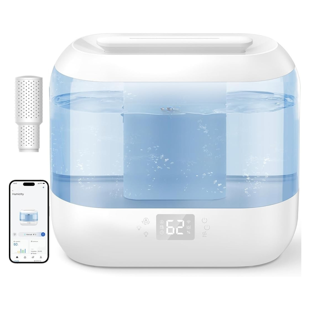Smart 4L Ultrasonic Humidifier with App, Voice Control & Nightlight