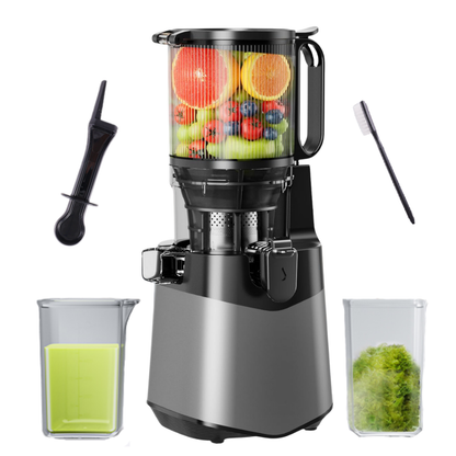 Cold Press Juicer Machine with 400W Motor and 5.3" Wide Chute