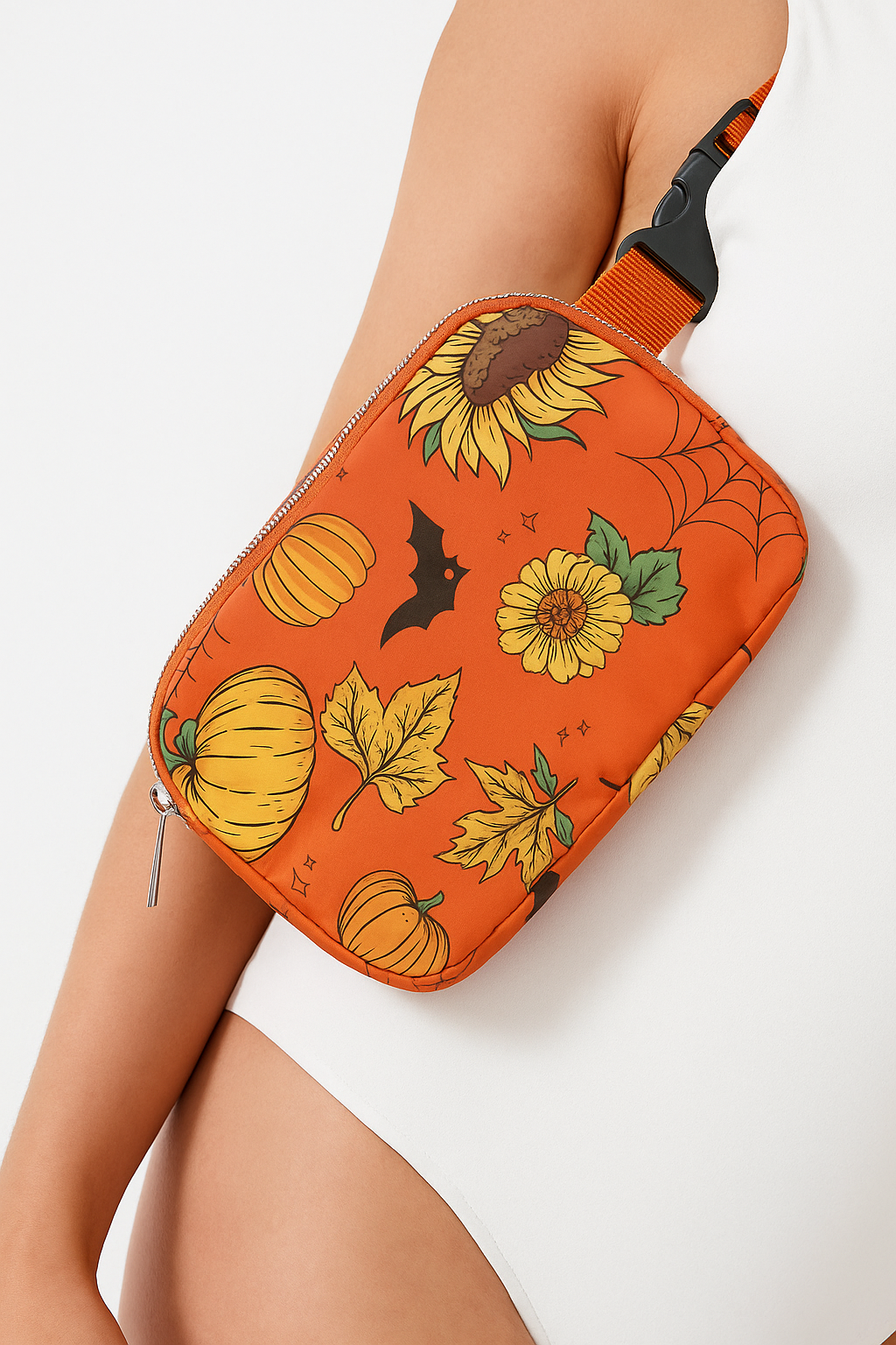 Taske crossbody PU efterår Halloween-print justerbar rem