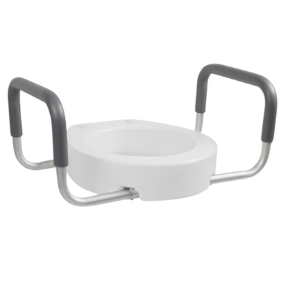 Toilet Seat Riser with Handles for Seniors Fits Most Elongated Toilets