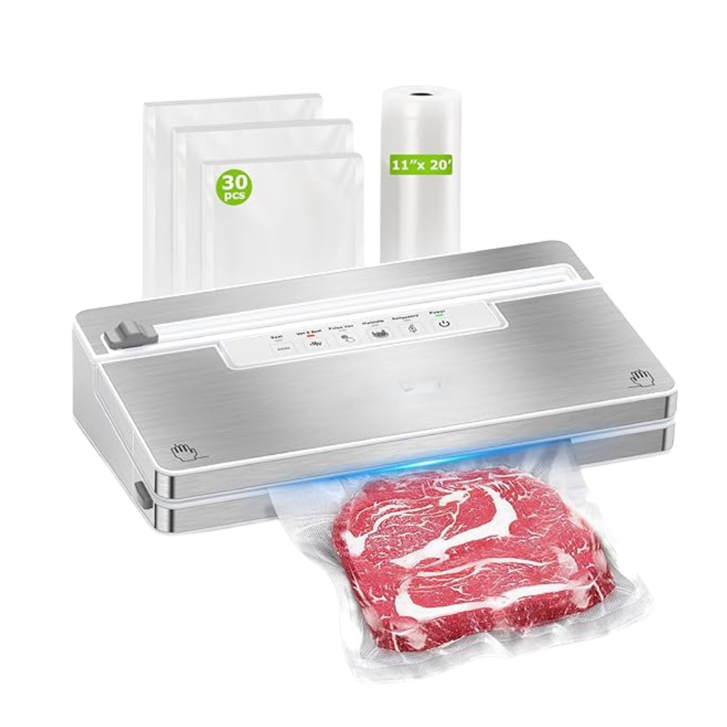Vacuum Sealer Machine Stainless Steel with Bags, Roll, and Cutter