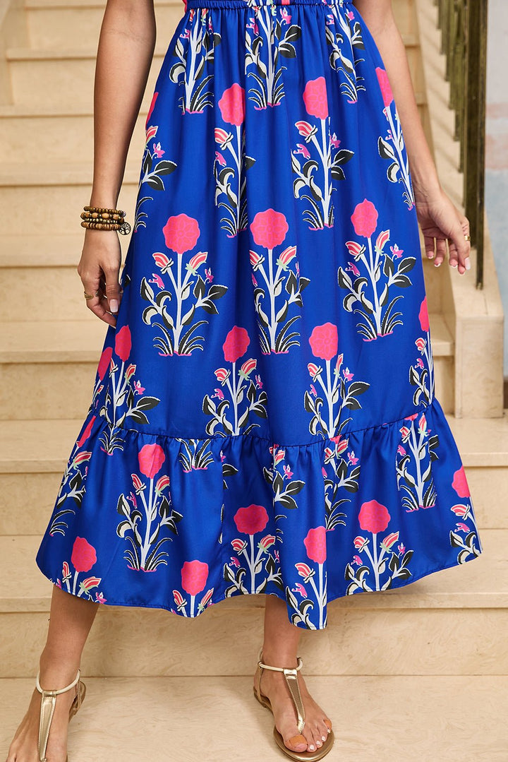 Boheme blomsterprint midi kjole - Kim Mode KBH