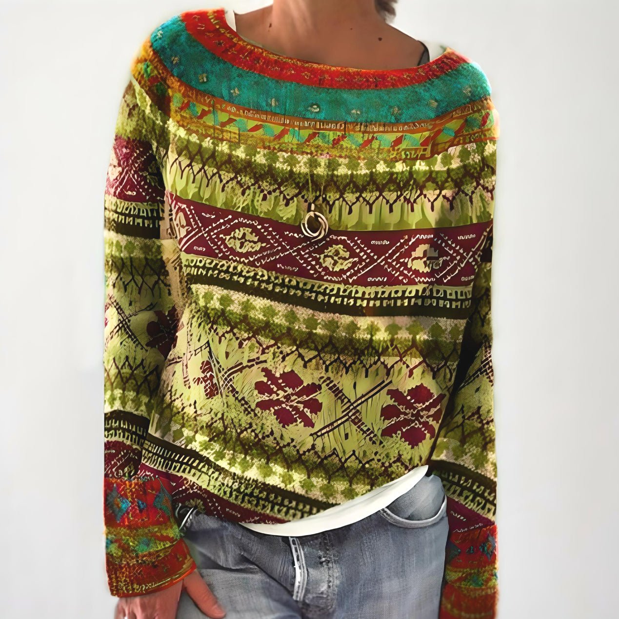 Cali | Hyggelig farveblandet pullover - Kim Mode KBH