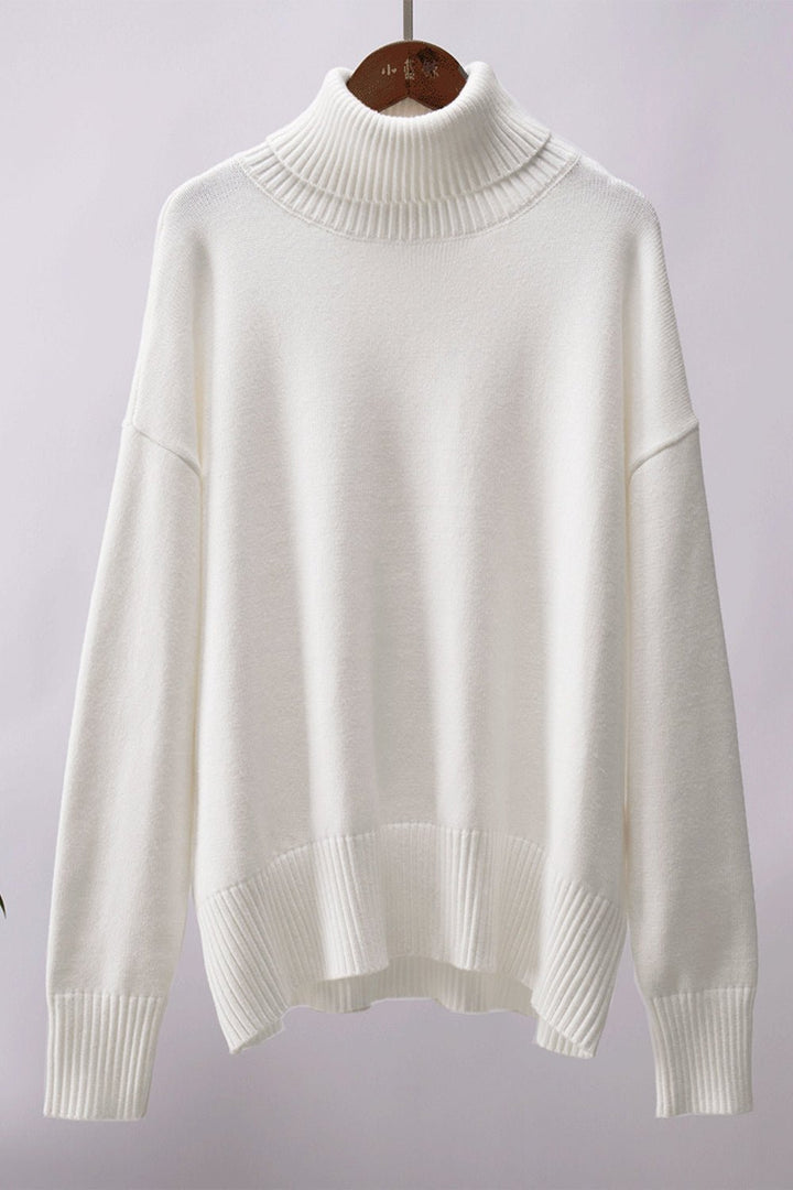 Chic voluminøs rullekravesweater til kvinder - All - match - stil - Kim Mode KBH