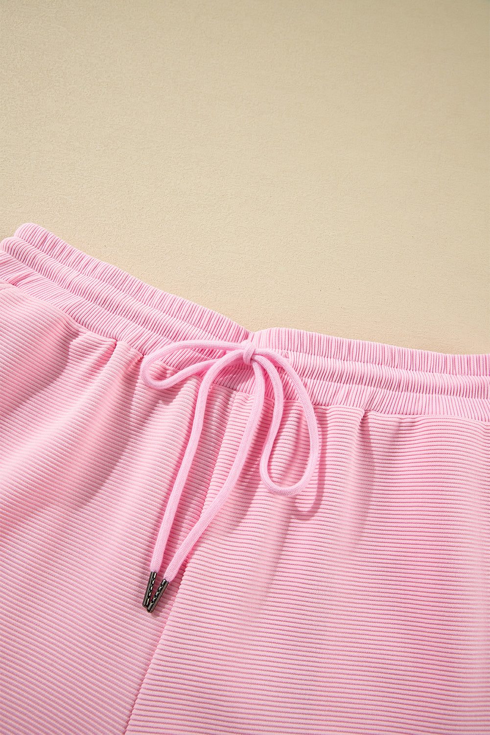 Buksedragt pink sæt lynlås top vide ben struktur