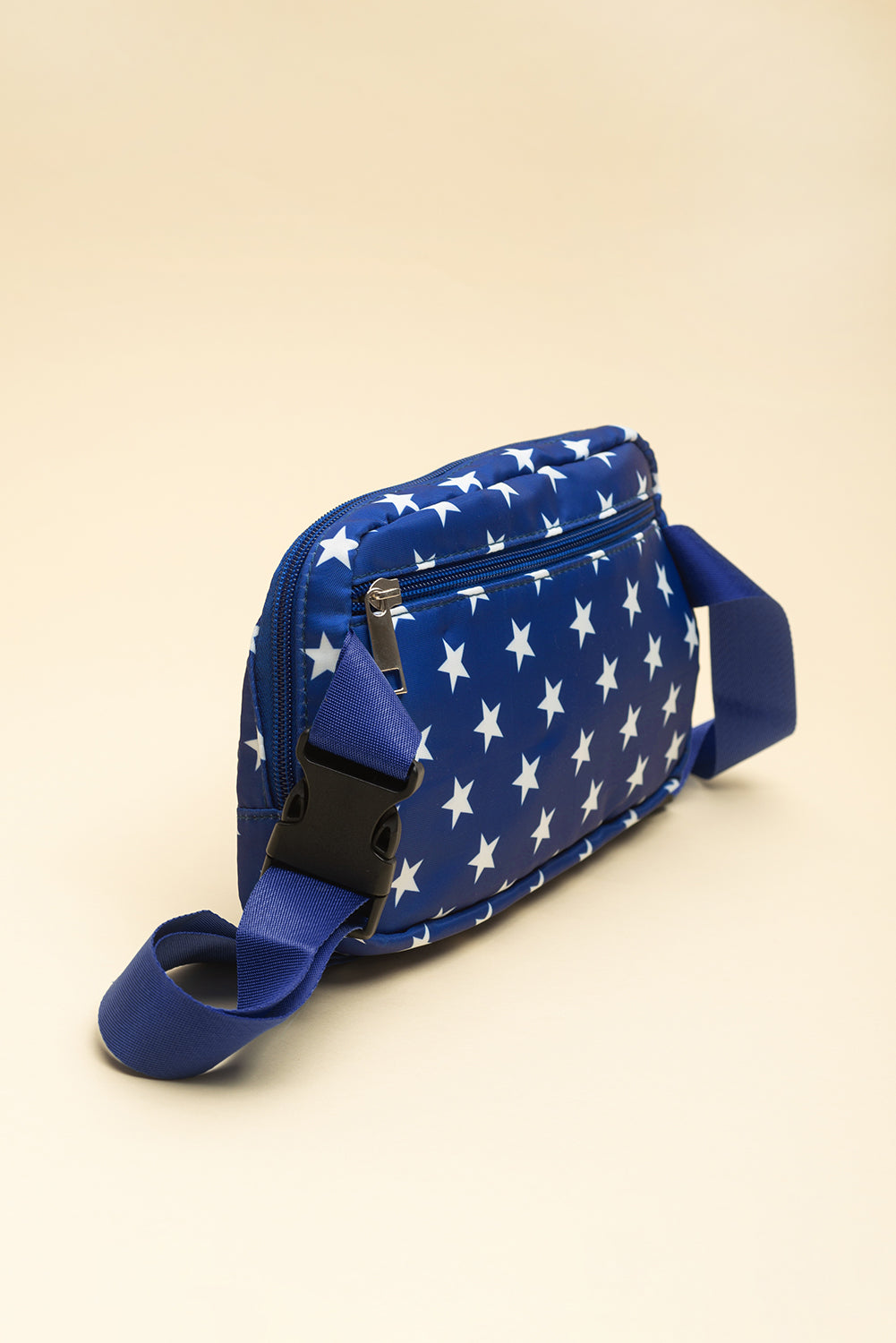 Nylon skuldertaske med stjerner, ideel til patriotiske begivenheder