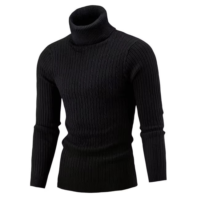 Elegant Klassisk Rullekrave Sweater til Mænd - Modetøj - Kim Mode KBH