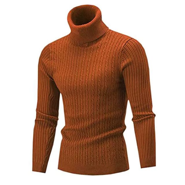 Elegant Klassisk Rullekrave Sweater til Mænd - Modetøj - Kim Mode KBH