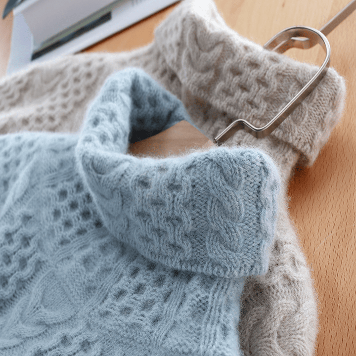 Elegant Varm Højhalset Sweater til Kvinder - Kim Mode KBH